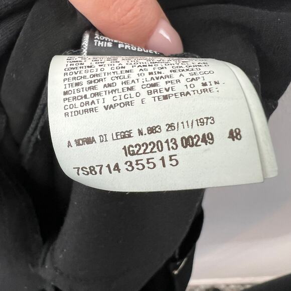 Costume National Black Mixed Media 44 Panel Top Suede/ Crew Neck Sleeveless - Picture 10 of 10